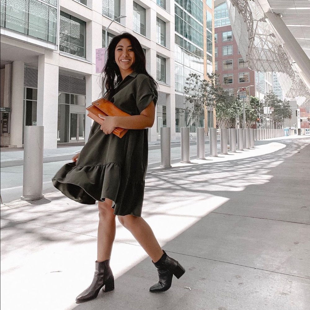 Ruti easy green shirt dresss